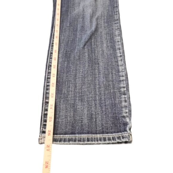 Chico Platinum Jeans Women Size 2 Blue Denim Dark Wash‎ Straight W35 L26.5 BLING - Picture 10 of 16